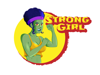 Strong Girl design illustration vector