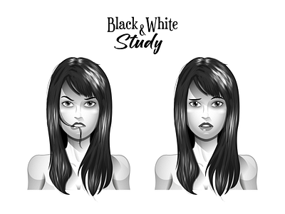 Black & White Study graphic design illustration vector