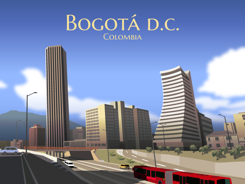 Bogota Postal by John Alexander Uyazan on Dribbble