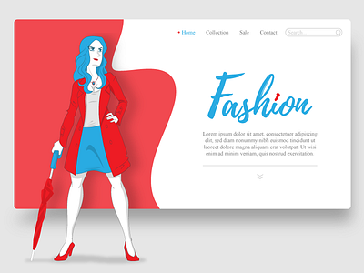 Fashion design illustration typography vector web