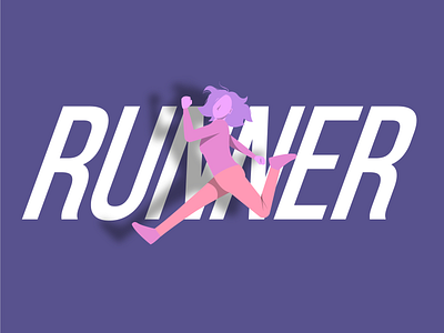 Runner design flat illustration vector