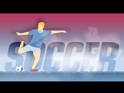 Soccer design flat illustration vector