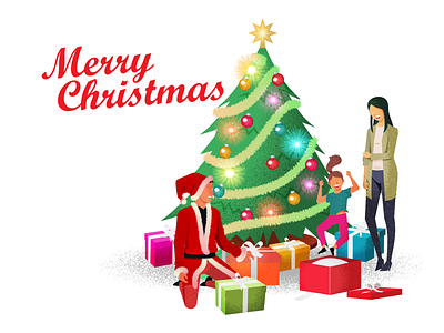 Xmas design flat illustration vector