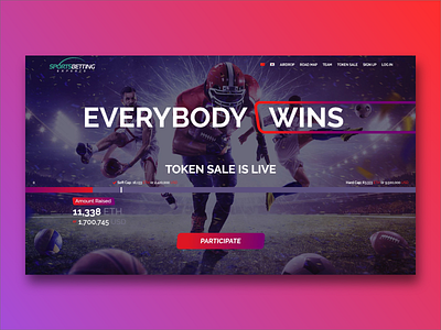 Landing Page for a betting startup branding design flat illustration saas start up ui web web design website