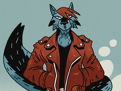 Macwolf Mefisto character comic drawing furry illustration pahito