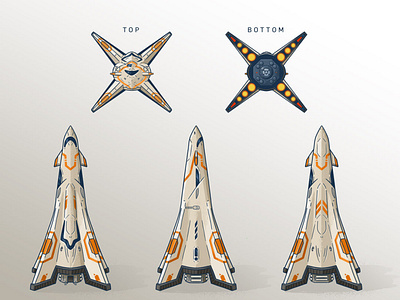 Spaceship II conceptart drawing illustration pahito spaceship