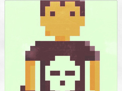 Pxl Punisher character drawing pixel art