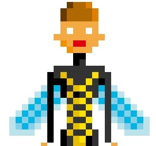 Wasp character drawing pixel art wasp