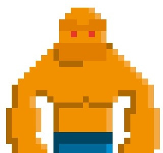 The Thing character drawing pixel art the thing