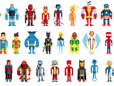 Pixel Heroes character drawing pixel art