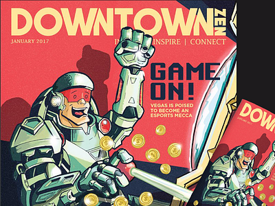 The Gamer downtown gamer illustration mag zen