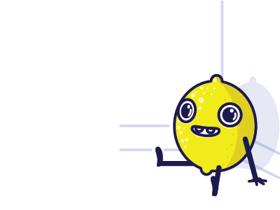 Lemonhead character illustration lemon vector