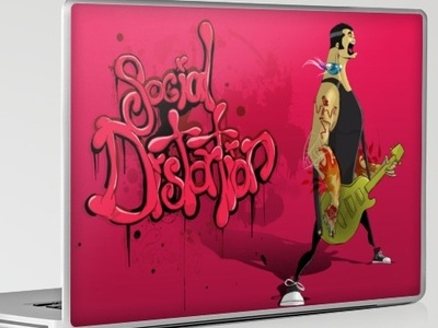 Social Distortion Laptop Skin laptop mac pink punk skin social distortion
