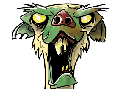 Zombie Weasel comadreja draw photoshop weasel zombie