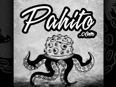 pahito.com header logo .com cheese grunge header logo octopus pahito pulpo queso