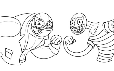 Luchadores - work in progress luchadores vector wip