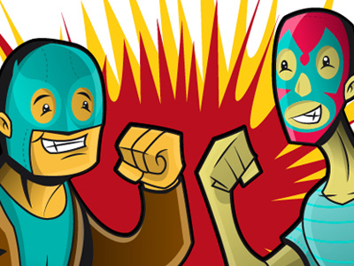 Luchadores - work in progress #2 luchadores mexico vector wip