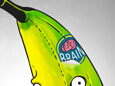 Banana Zombie iPhone 5 Wallpaper banana illustration iphone5 wallpaper zombie