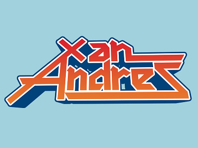 Xan Andres heavy metal logo reto saint andrews type