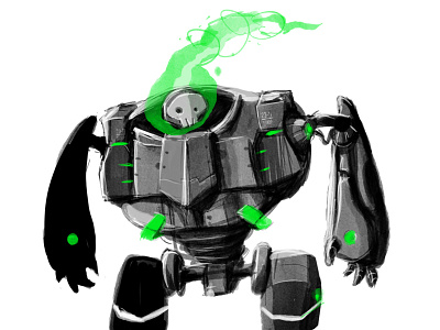 Skull Robot concept art robot skull