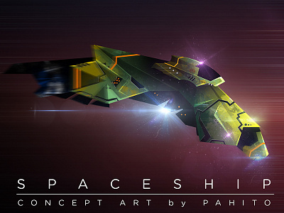 Spaceship Concept Art concept art conceptart lights sci fi space spaceship speed