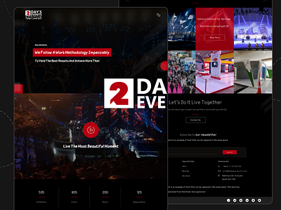 2 DAY'S Events | Web Design adobe adobe xd animation app branding design illustration logo ui ux vector web