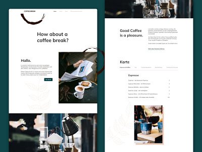 Website / UI Design for a coffee shop