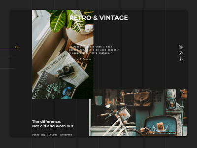 Concept for a photo gallery | Dark blog branding concept design easy landing page minimalistic photography typewriter typogaphy ui webdesign website