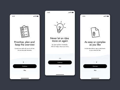 Onboarding for a to-do-list mobile app app challenge clean concept daily ui 023 dailyui icons minimal mobile onboarding onboarding screen splash screen task management to do list ui design ux