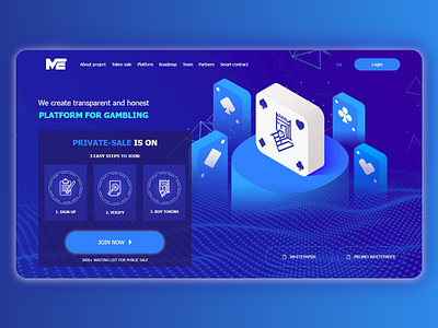 Gambling landing page flat gambling illustration ui web