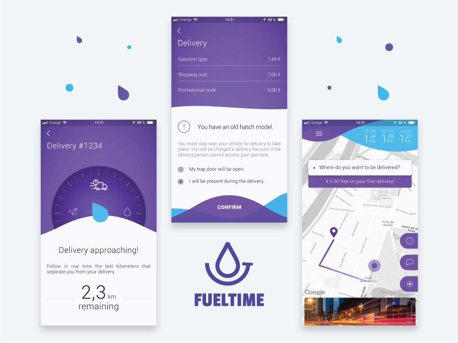 Fuel delivery app part 2 by Benjamin Lallemand on Dribbble