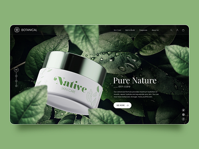 Skin care Web Design branding corporal cream design landing page parallax simple sketch skin care skincare trend ui ui design uitrends ux visual design web web design website