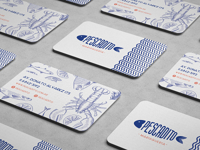 Pescadito - Bussiness card branding bussiness card bussiness logo concept design graphicdesign identity branding illustration logo logodesign seafood seafood restaurant trend visual design