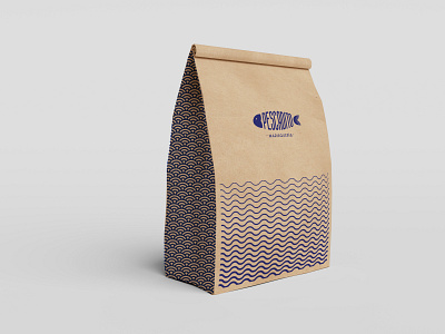 Pescadito - Paper Bag take away brand identity branding branding and identity branding concept branding design concept graphic design ilustration logo logo design paper bag mockup seafood seafood restaurant take away trend visual design