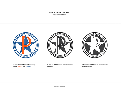 Star Park Logo Redesign branding colorcubic custom icon iconography logo logo redesign logotype oregon portland star park