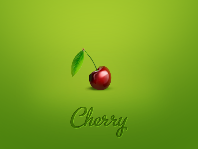 Cherry cherry icon illustration photoshop