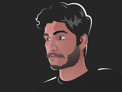 Vector Self-Portrait affinity designer flat illustration vector