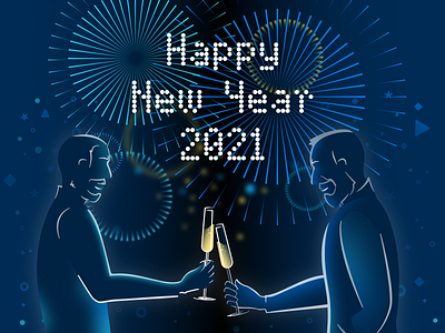 F18 New year 2021 affinity designer design flat illustration illustrator vector website