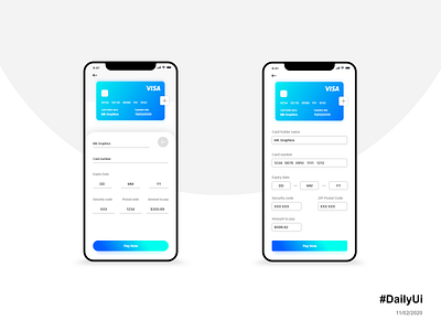 Credit card checkout form