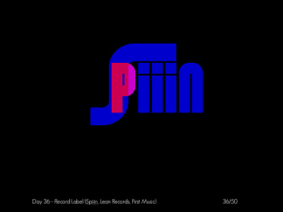 Record Label branding color dailylogochallenge design logo minimal typography vector