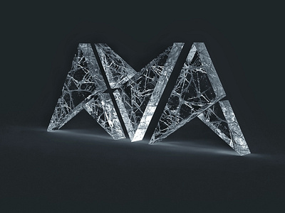 AVA 3D logo design 3d adobe broke design dimensions glass logo space