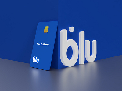 blu card 3d 3d bank blue blues card