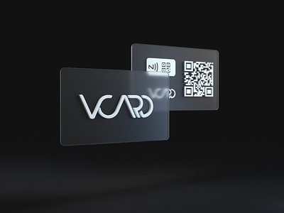3d card vcards NFC 3d 3d black card glass nfc qr qrcode vcard vcards