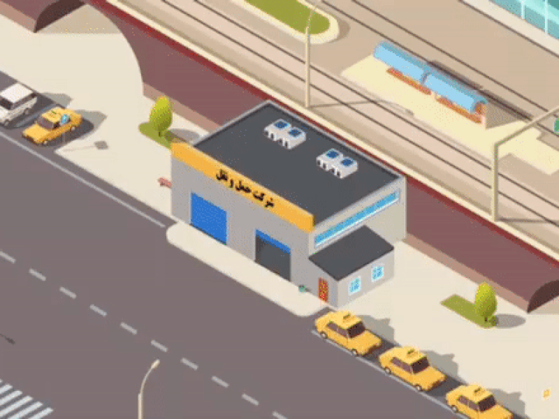 isometric city 3d aftereffects animation bar1co branding car illustrator isometric metro motion motiongraphics road street taxi train truck vector