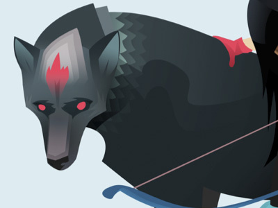 She Wolf animal character concept drawing illustration lobo vector wolf