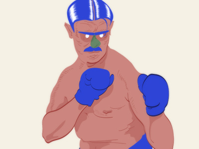 Gentlemen´s Brawl boxer brawl ckrauss drawing elkaniho fighter gentlemen illustration