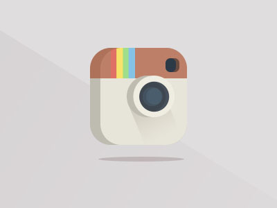 Instagram Flat icon design flat icon illustration instagram iphone mobile smartphone