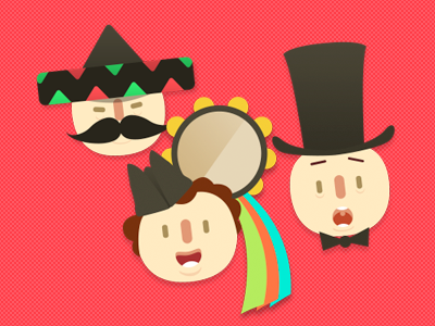 Vocalists debt collector design elkaniho flat icon illustration mariachi nihokrauss opera singer tuno vocalists