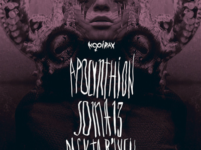 Nooriax GIG Poster dark design elkaniho gig illustration lettering poster savagekrauss tbc thebraveschurch