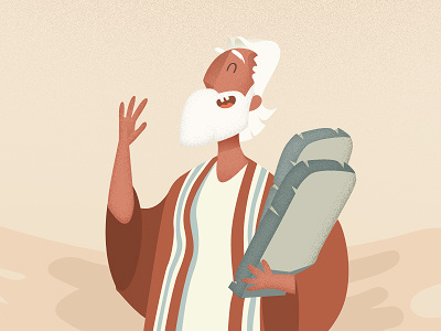 Moses bible character design elkaniho history illustration moses religion stories water